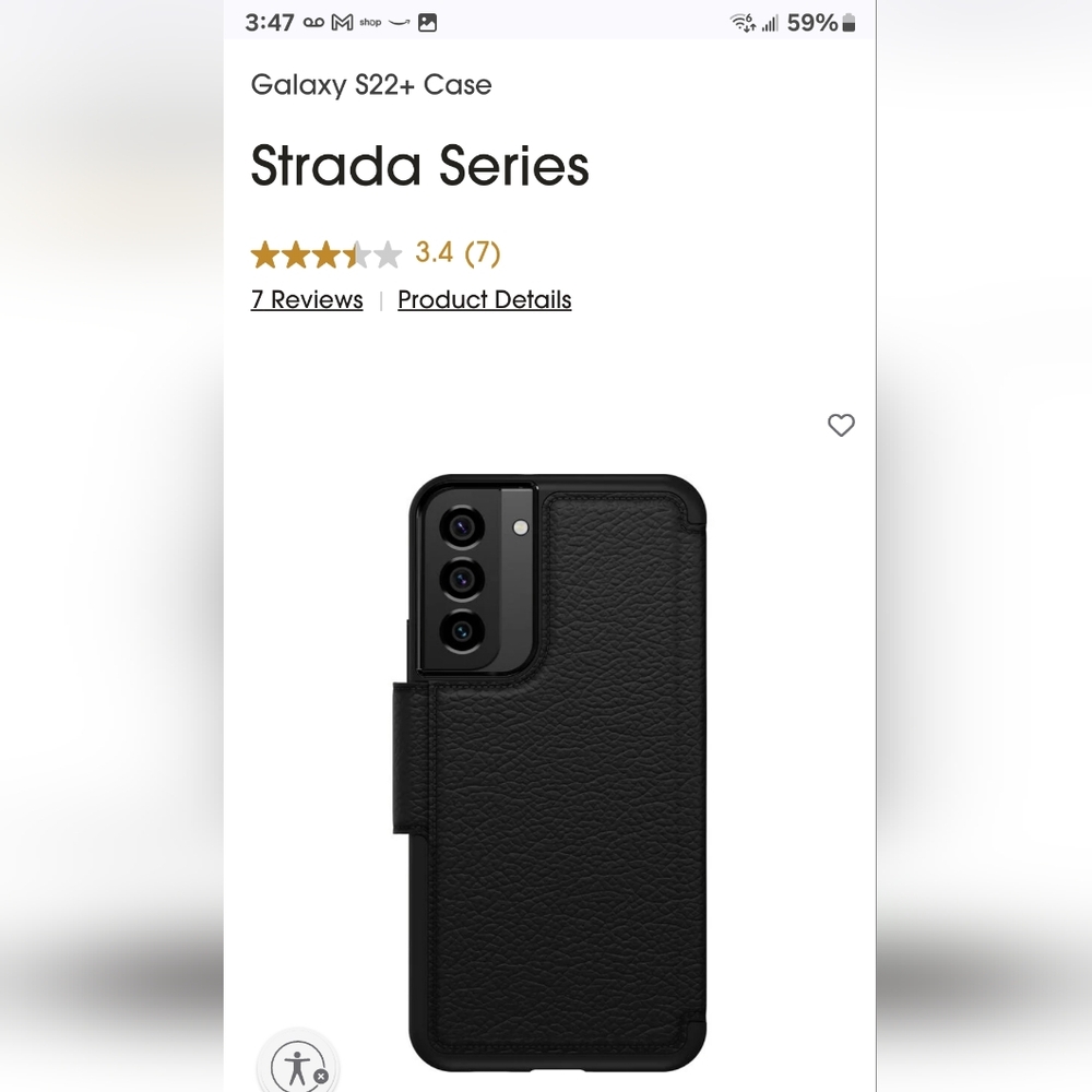 Strada Otterbox S22+ Hard Shell Wallet Case